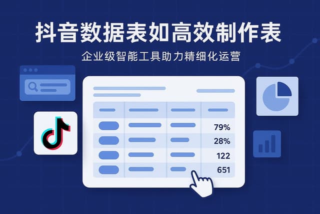 抖音数据分析表格如何高效制作？企业级智能工具助力精细化运营