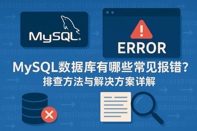 mysql数据库有哪些常见报错？排查方法与解决方案详解